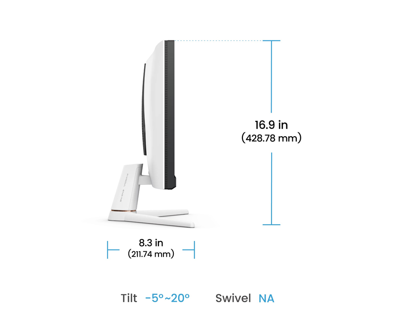 24.5 inča EX251 FHD 1920x1080 IPS 220 Hz HDR10 Gaming beli monitor 