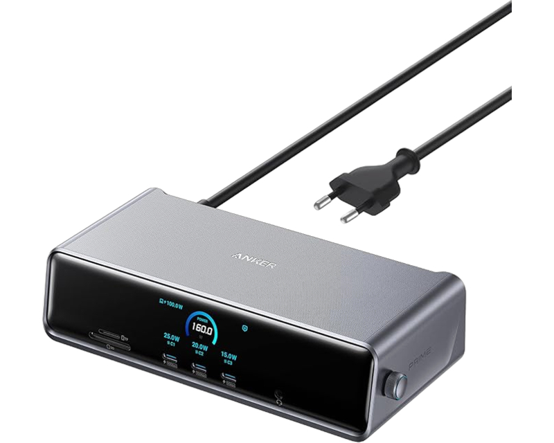 Prime Docking Stanica 140W, 14u1, Display Link, siva 